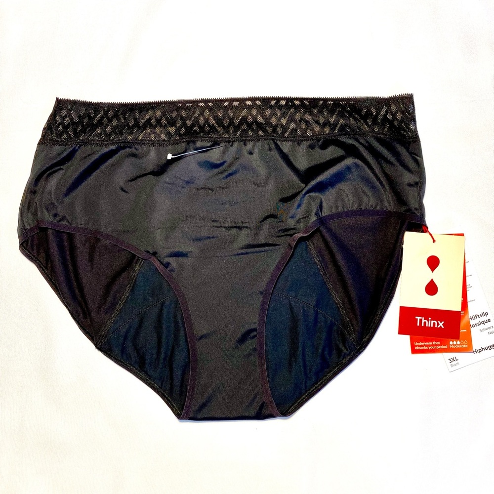 Thinx Period Proof Hiphugger underwear Black 3XL
